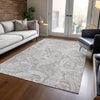 Piper Looms Chantille Paisley ACN654 Taupe Area Rug Lifestyle Image Feature