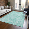 Piper Looms Chantille Paisley ACN654 Teal Area Rug Lifestyle Image Feature