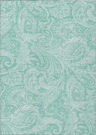 Piper Looms Chantille Paisley ACN654 Teal Area Rug