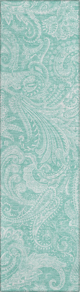 Piper Looms Chantille Paisley ACN654 Teal Area Rug