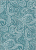 Piper Looms Chantille Paisley ACN654 Turquoise Area Rug