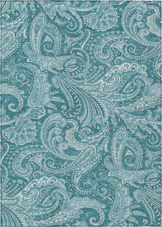 Piper Looms Chantille Paisley ACN654 Turquoise Area Rug