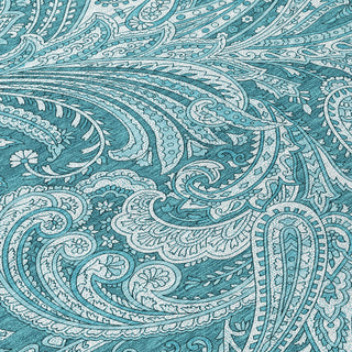 Piper Looms Chantille Paisley ACN654 Turquoise Area Rug