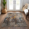 Piper Looms Chantille Abstract ACN655 Taupe Area Rug