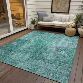 Piper Looms Chantille Abstract ACN655 Teal Area Rug