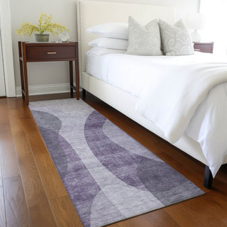 Piper Looms Chantille Art Deco ACN657 Purple Area Rug