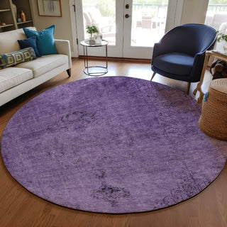 Piper Looms Chantille Oriental ACN658 Purple Area Rug