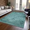 Piper Looms Chantille Oriental ACN658 Teal Area Rug Lifestyle Image Feature