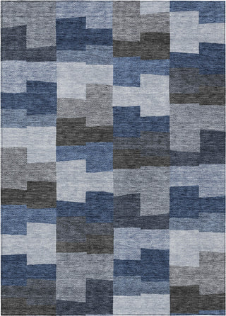 Piper Looms Chantille Geometric ACN659 Blue Area Rug