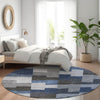 Piper Looms Chantille Geometric ACN659 Blue Area Rug