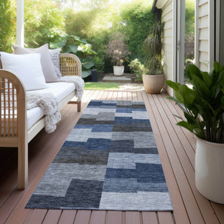 Piper Looms Chantille Geometric ACN659 Blue Area Rug