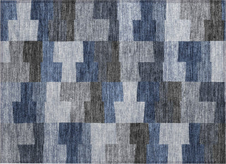 Piper Looms Chantille Geometric ACN659 Blue Area Rug