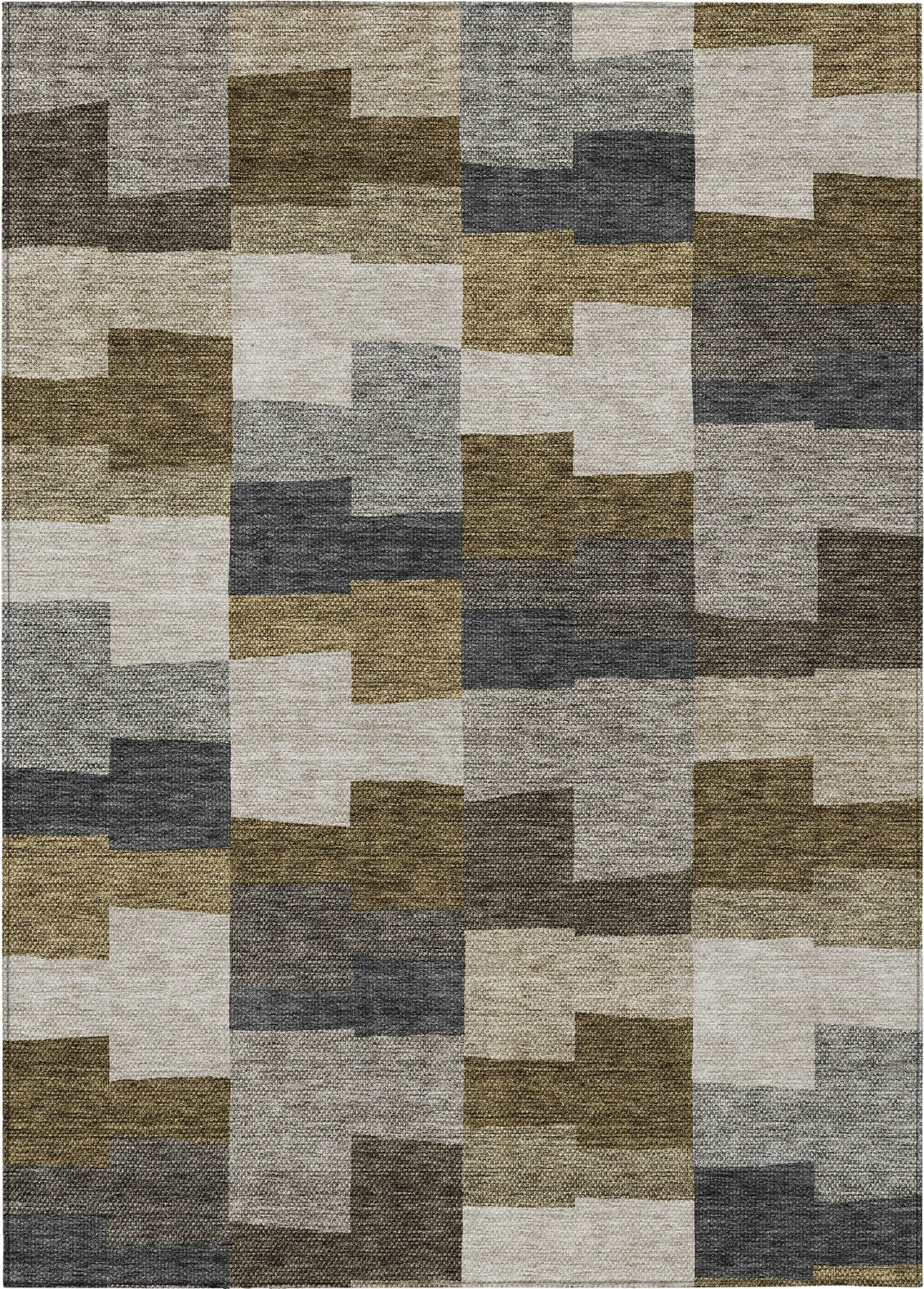 Piper Looms Chantille Geometric ACN659 Brown Area Rug