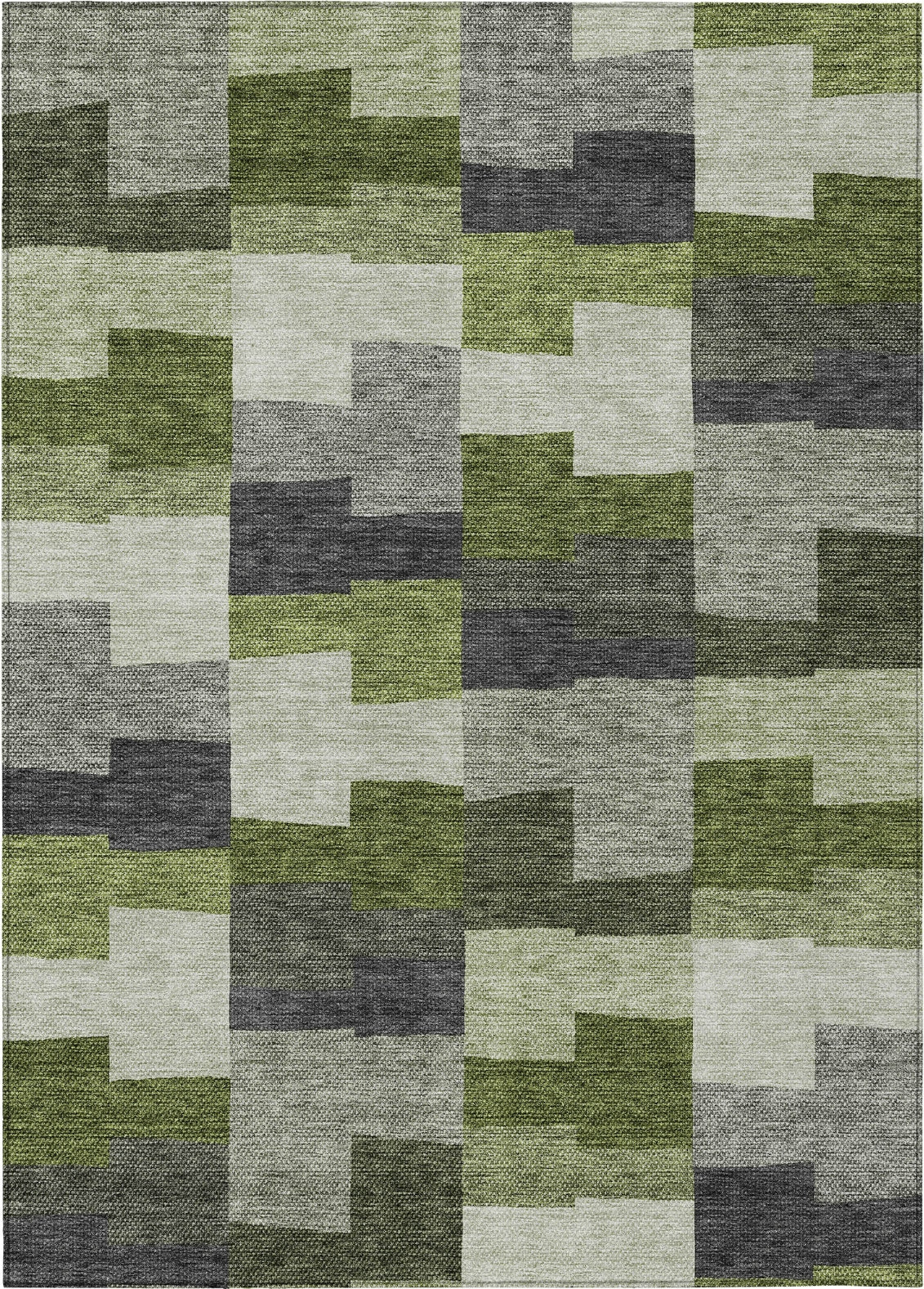 Piper Looms Chantille Geometric ACN659 Olive Area Rug