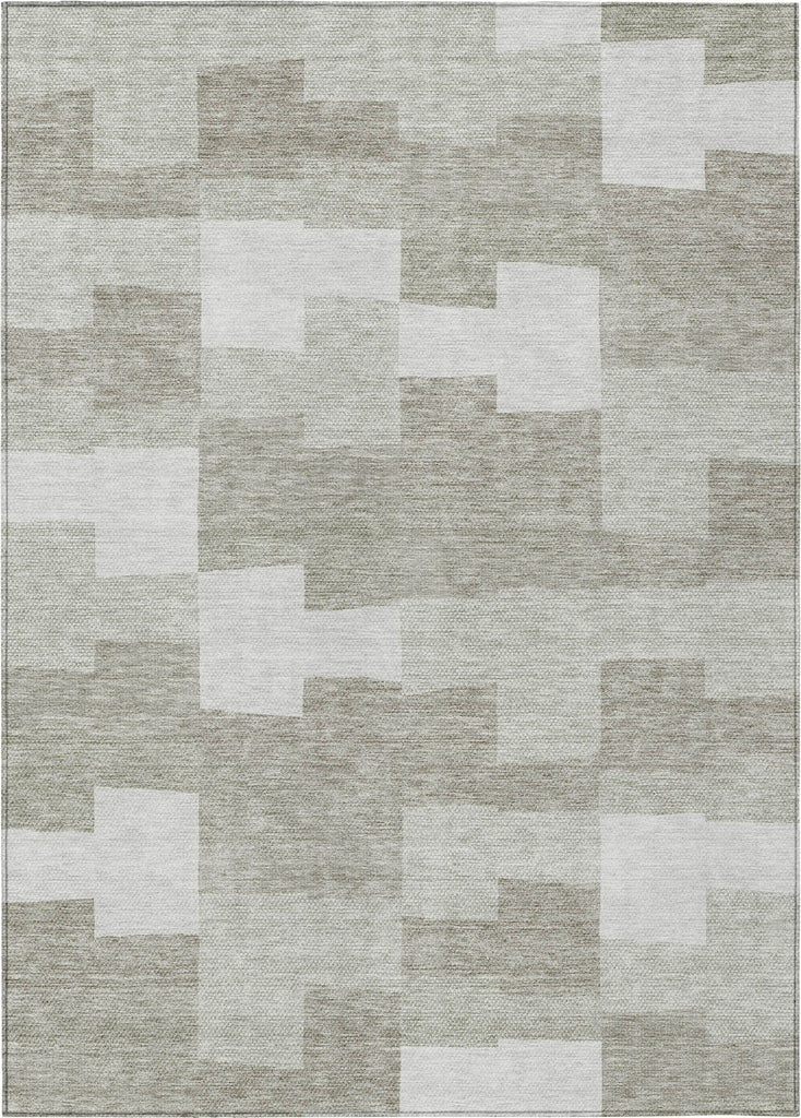 Piper Looms Chantille Geometric ACN659 Taupe Area Rug