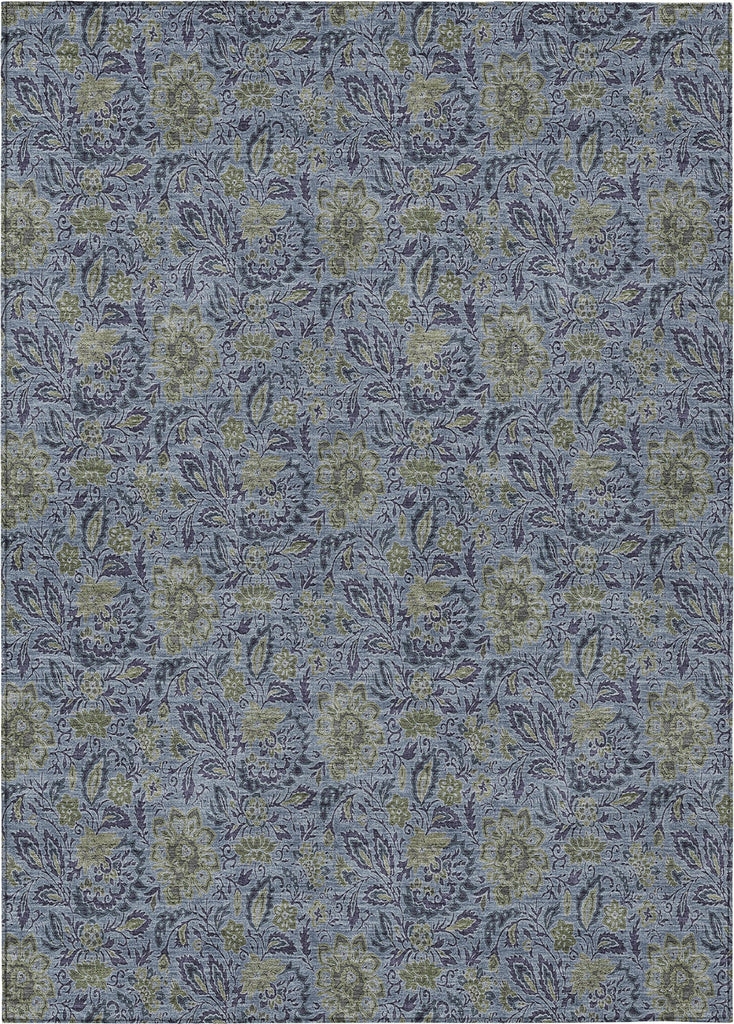 Piper Looms Chantille Floral ACN660 Denim Area Rug