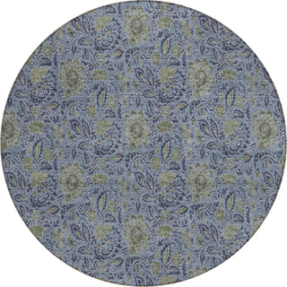 Piper Looms Chantille Floral ACN660 Denim Area Rug