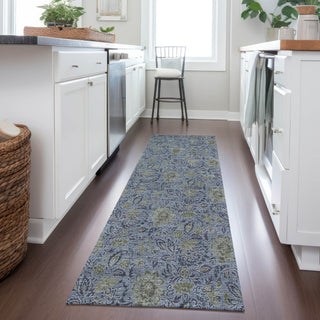 Piper Looms Chantille Floral ACN660 Denim Area Rug