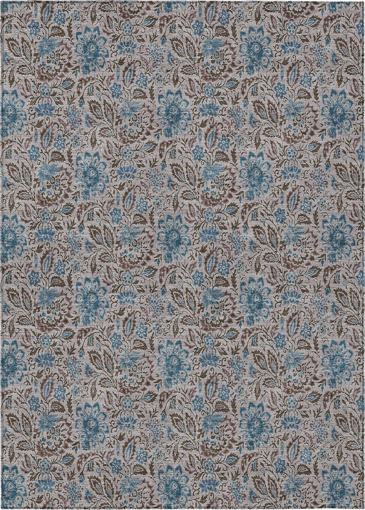 Piper Looms Chantille Floral ACN660 Mocha Area Rug