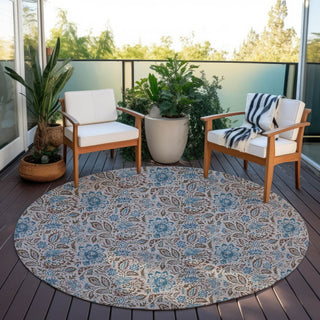 Piper Looms Chantille Floral ACN660 Mocha Area Rug