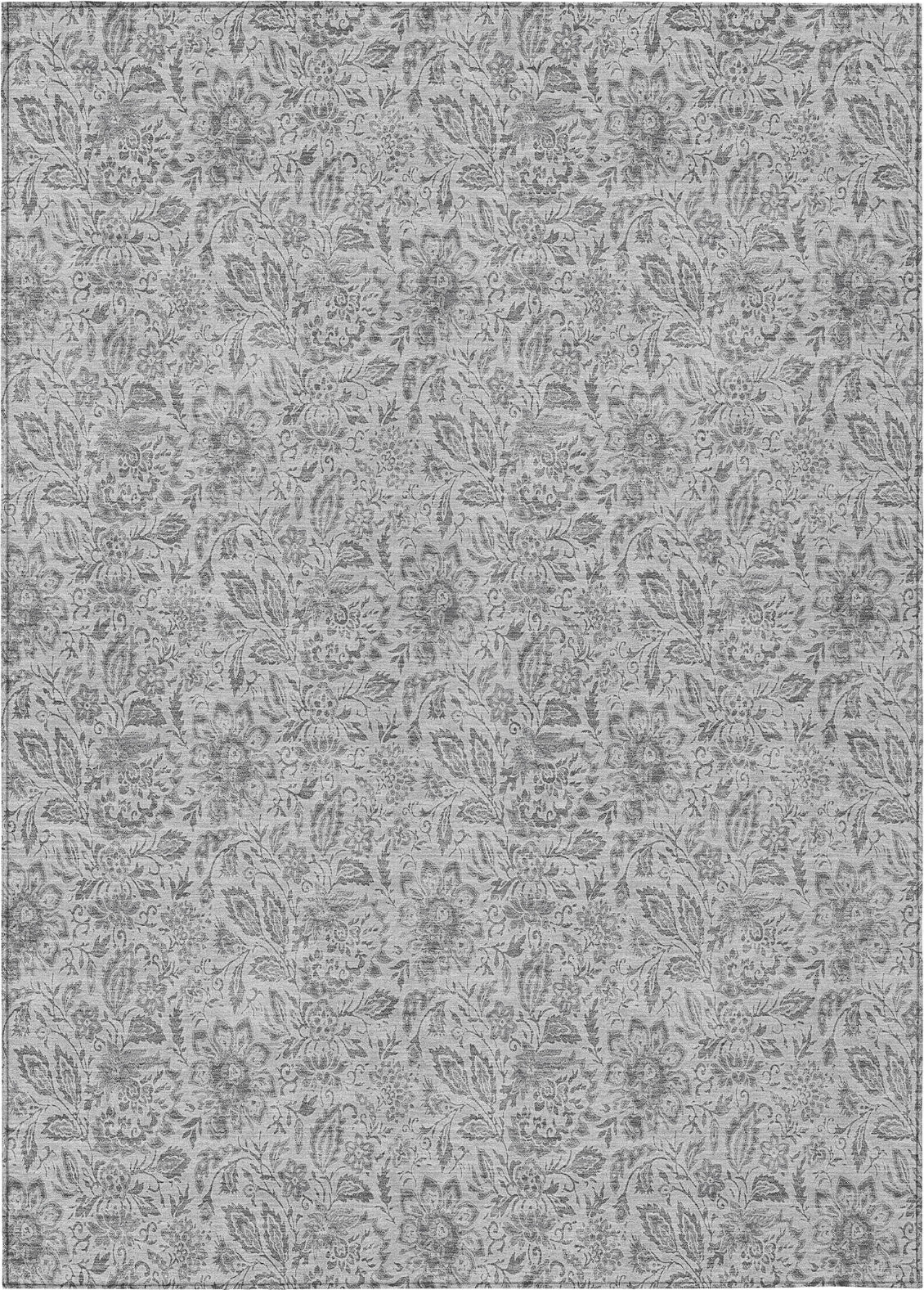 Piper Looms Chantille Floral ACN660 Silver Area Rug