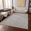 Piper Looms Chantille Floral ACN660 Taupe Area Rug Lifestyle Image Feature
