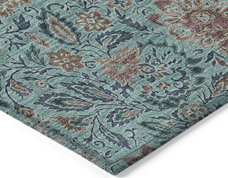 Piper Looms Chantille Floral ACN660 Teal Area Rug