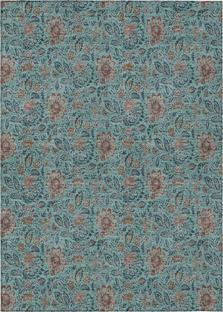 Piper Looms Chantille Floral ACN660 Teal Area Rug