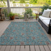 Piper Looms Chantille Floral ACN660 Teal Area Rug