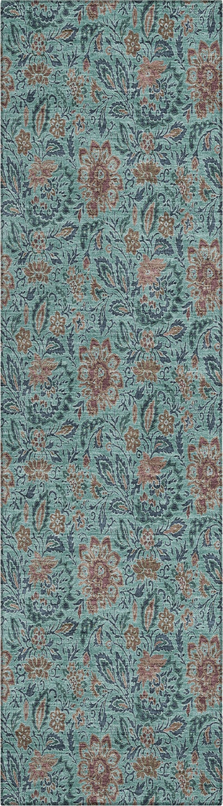 Piper Looms Chantille Floral ACN660 Teal Area Rug