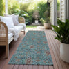 Piper Looms Chantille Floral ACN660 Teal Area Rug