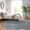 Piper Looms Chantille Floral ACN661 Blue Area Rug