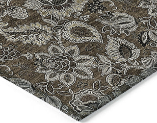 Piper Looms Chantille Floral ACN661 Chocolate Area Rug