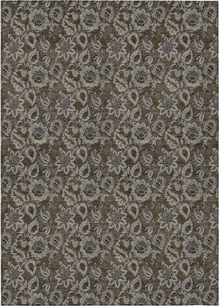 Piper Looms Chantille Floral ACN661 Chocolate Area Rug