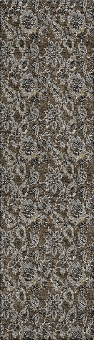 Piper Looms Chantille Floral ACN661 Chocolate Area Rug