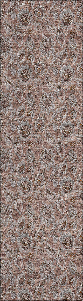 Piper Looms Chantille Floral ACN661 Copper Area Rug