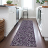 Piper Looms Chantille Floral ACN661 Eggplant Area Rug