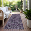Piper Looms Chantille Floral ACN661 Eggplant Area Rug