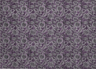 Piper Looms Chantille Floral ACN661 Eggplant Area Rug