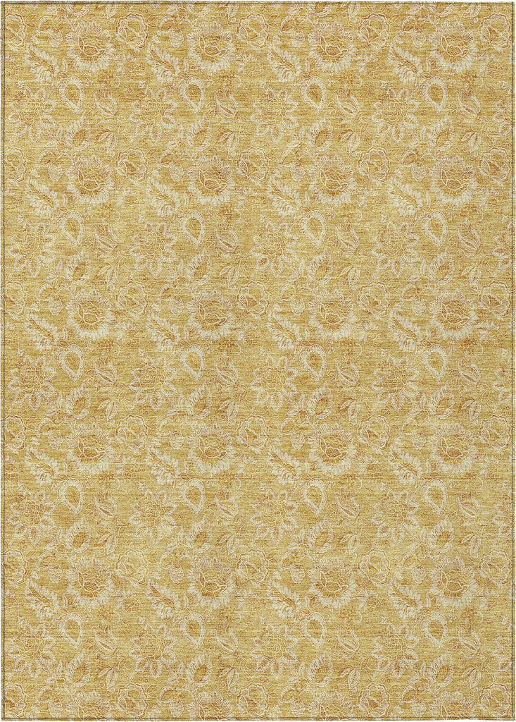 Piper Looms Chantille Floral ACN661 Gold Area Rug