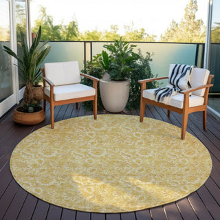 Piper Looms Chantille Floral ACN661 Gold Area Rug