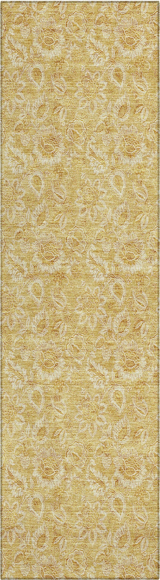 Piper Looms Chantille Floral ACN661 Gold Area Rug