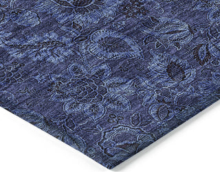 Piper Looms Chantille Floral ACN661 Navy Area Rug