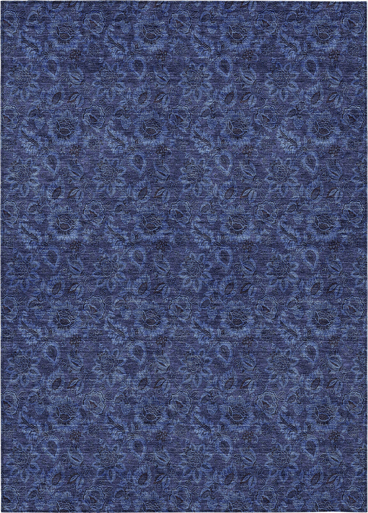 Piper Looms Chantille Floral ACN661 Navy Area Rug