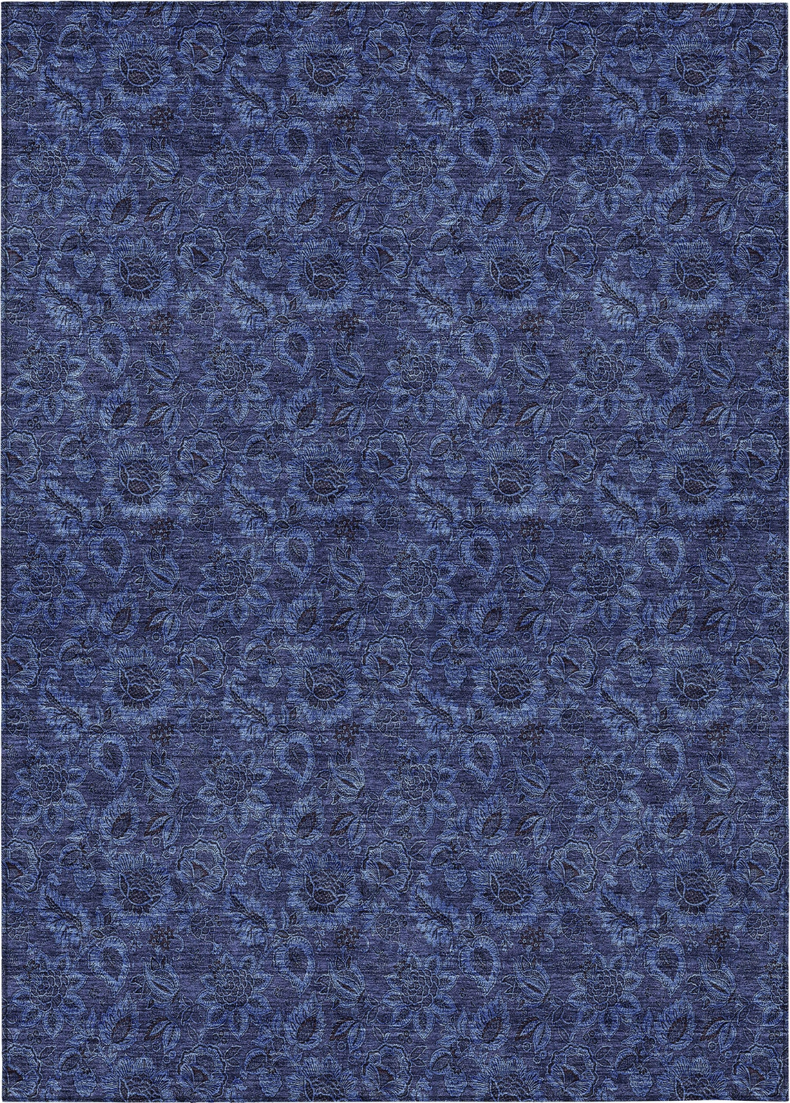 Piper Looms Chantille Floral ACN661 Navy Area Rug