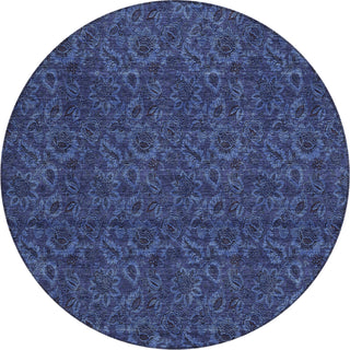 Piper Looms Chantille Floral ACN661 Navy Area Rug