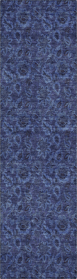 Piper Looms Chantille Floral ACN661 Navy Area Rug