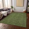Piper Looms Chantille Floral ACN661 Olive Area Rug Lifestyle Image Feature