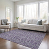 Piper Looms Chantille Floral ACN661 Purple Area Rug