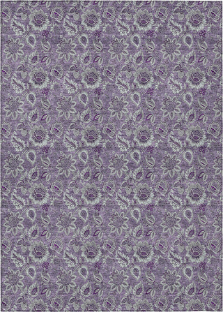 Piper Looms Chantille Floral ACN661 Purple Area Rug